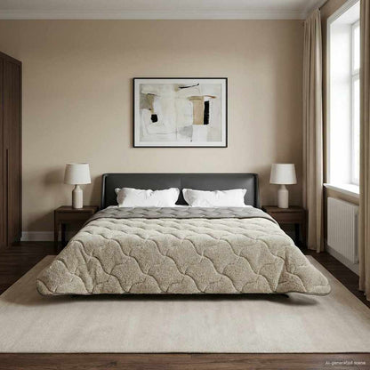 Duvet Invernale Trapuntato Grigio chiaro 200 x 240 cm | homemem39