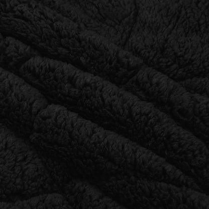 Duvet Invernale Nero 140 x 220 cm Microfibra e Fleece Teddy | homemem39