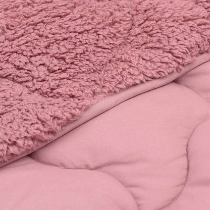 Duvet Invernale Rosa 220 x 260 cm Microfibra e Fleece Teddy
