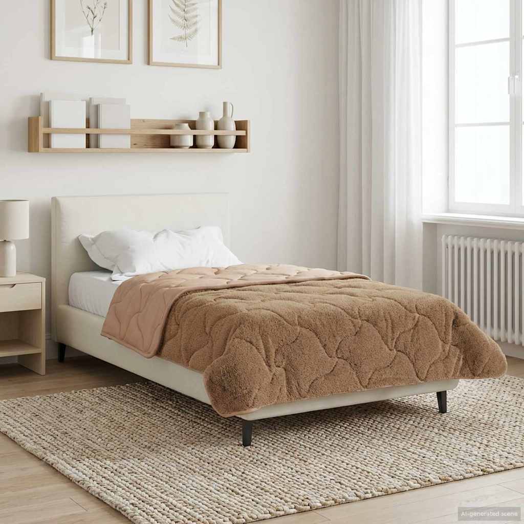 Duvet Invernale Talpa 155 x 200 cm Microfibra e Fleece Teddy | homemem39