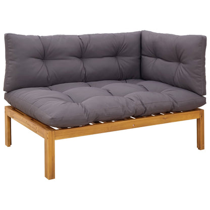 Unità Divano Angolare Grigio Naturale e Scuro 132 x 92 x 82 cm