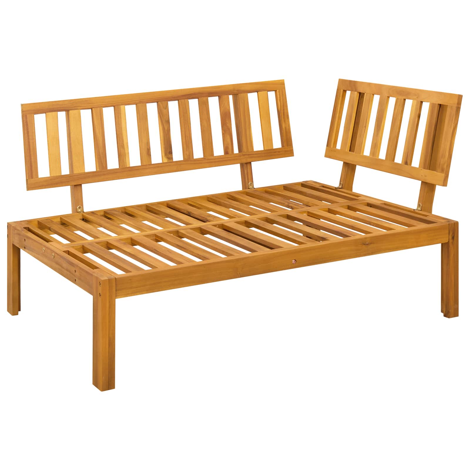 Unità Divano Angolare Grigio Naturale e Scuro 132 x 92 x 82 cm | homemem39