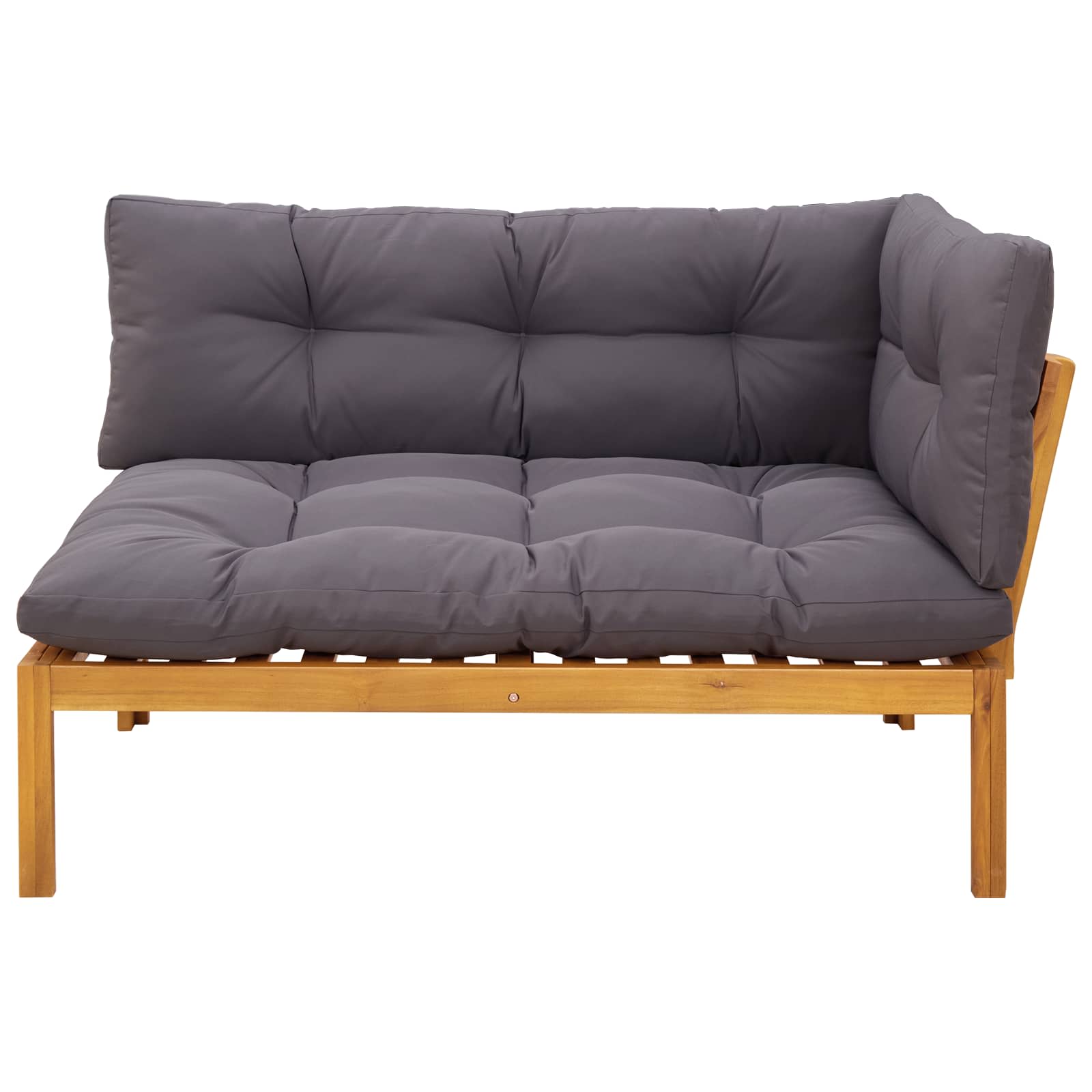 Unità Divano Angolare Grigio Naturale e Scuro 132 x 92 x 82 cm | homemem39