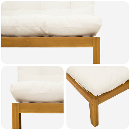 Unità Divano Centrale Naturale e Bianco Crema 120 x 80 x 82 cm | homemem39