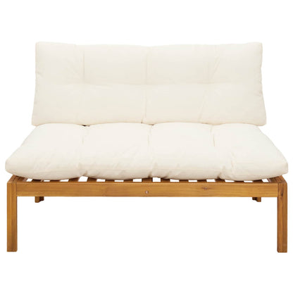 Unità Divano Centrale Naturale e Bianco Crema 120 x 80 x 82 cm | homemem39