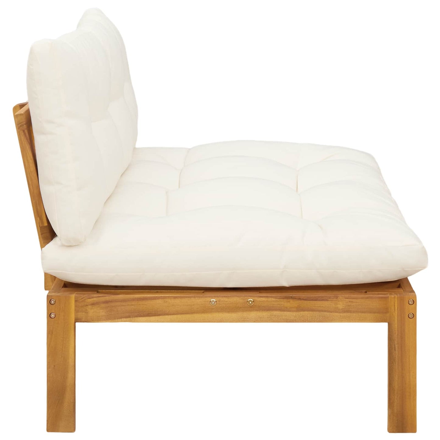 Unità Divano Centrale Naturale e Bianco Crema 120 x 80 x 82 cm | homemem39