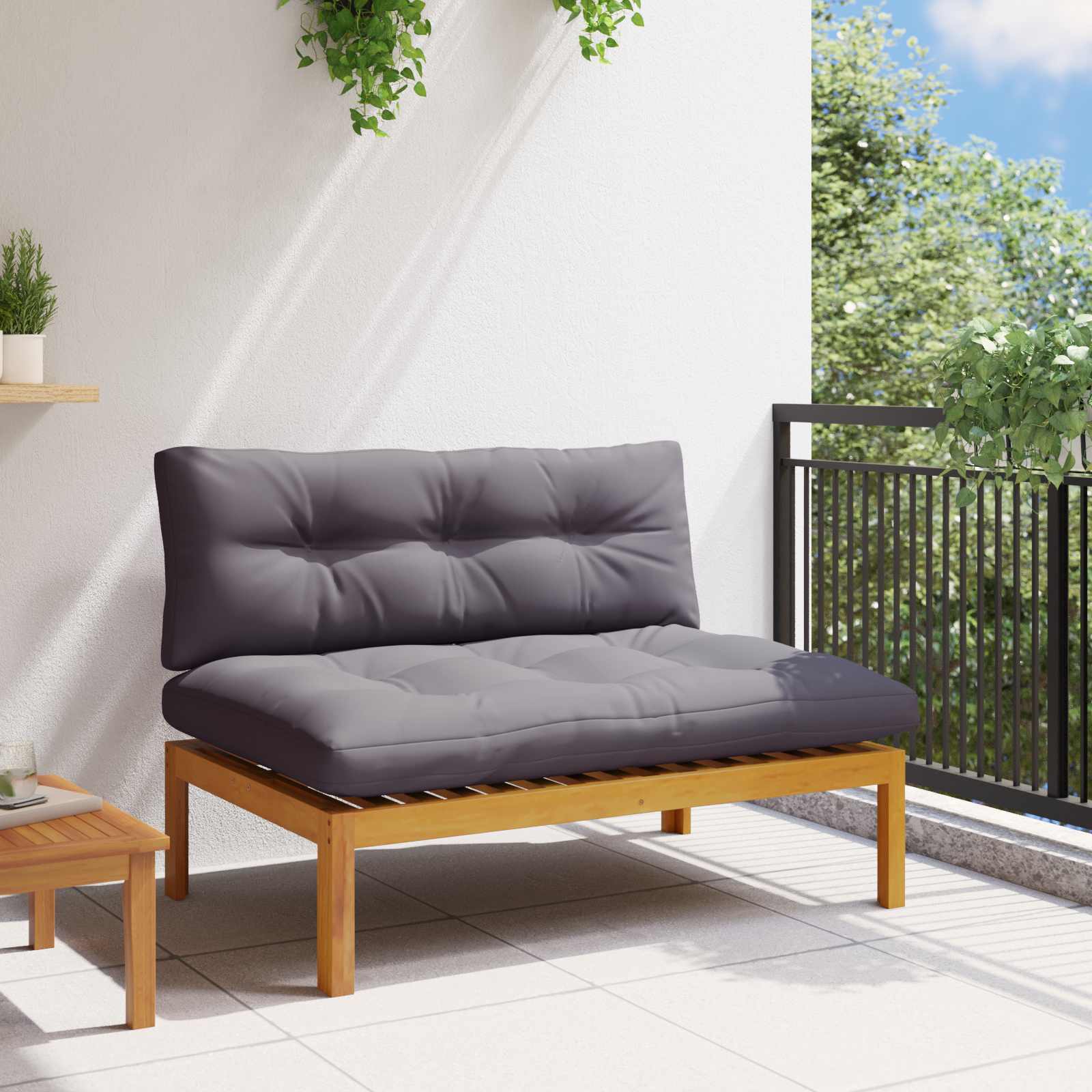 Unità Divano Centrale Grigio Naturale e Scuro 120 x 80 x 82 cm | homemem39