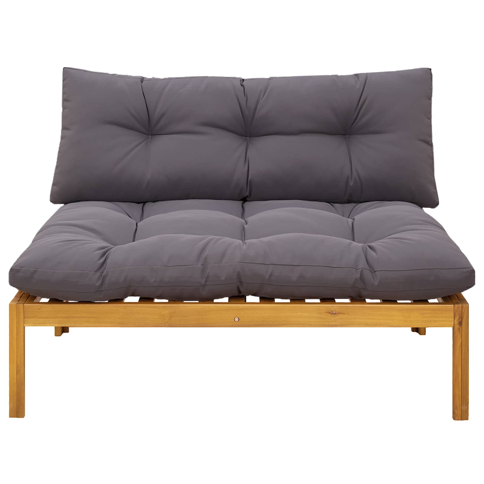 Unità Divano Centrale Grigio Naturale e Scuro 120 x 80 x 82 cm | homemem39