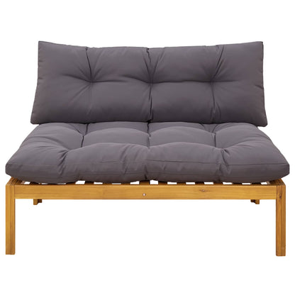 Unità Divano Centrale Grigio Naturale e Scuro 120 x 80 x 82 cm | homemem39