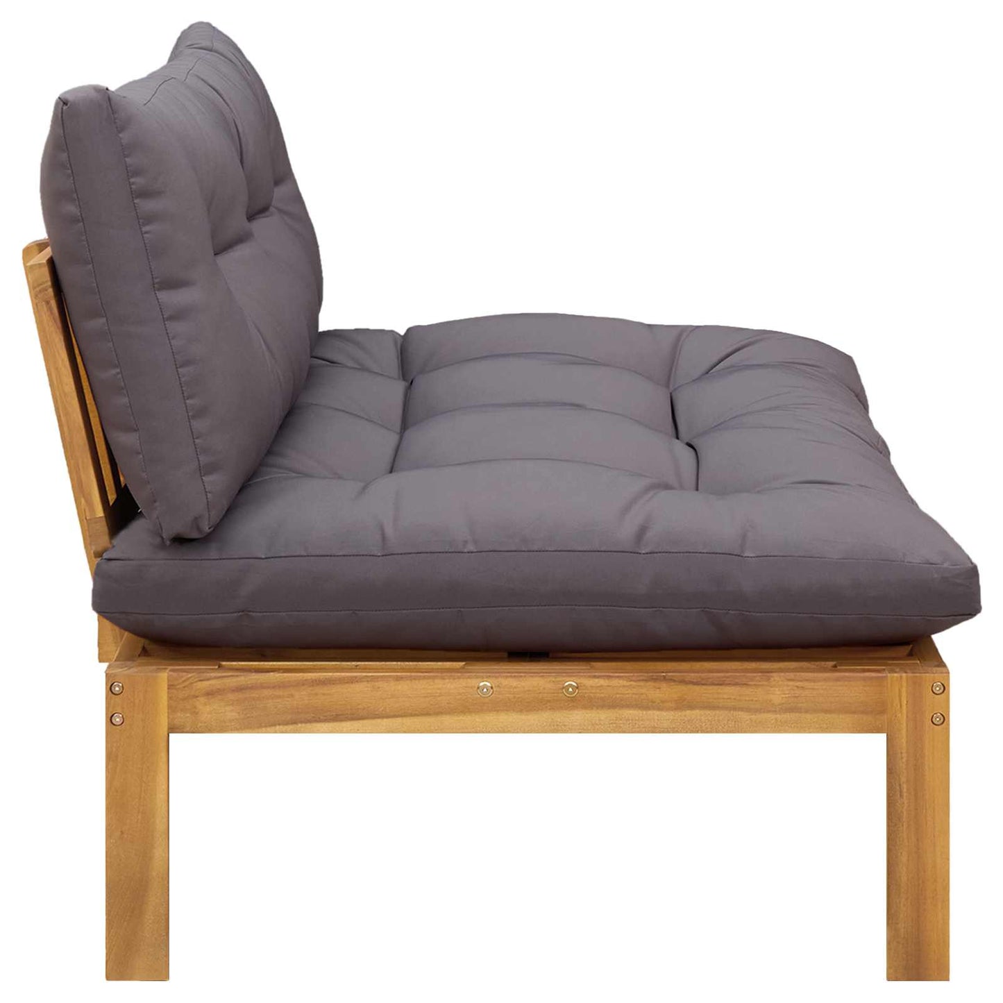 Unità Divano Centrale Grigio Naturale e Scuro 120 x 80 x 82 cm | homemem39