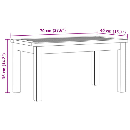 Tavolino da salotto Acacia chiaro 70 x 40 x 36 cm | homemem39