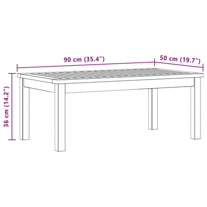 Tavolino da salotto Acacia chiaro 90 x 50 x 36 cm | homemem39