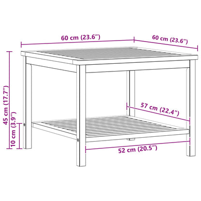 Tavolo laterale Olio Naturale 60 x 60 x 45 cm | homemem39