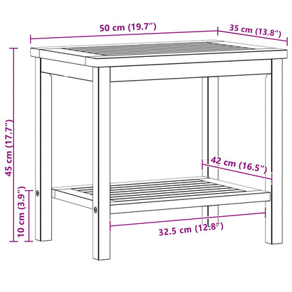 Tavolo laterale Olio Naturale 50 x 35 x 45 cm | homemem39