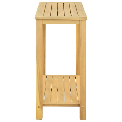Tavolo consolle da giardino Acacia chiaro 80 x 35 x 75 cm