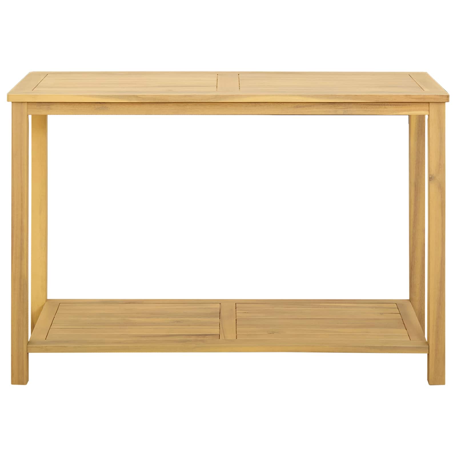 Tavolo consolle da giardino Acacia chiaro 110 x 40 x 75 cm | homemem39