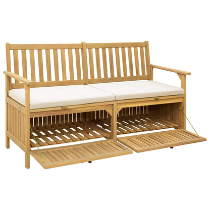 Panchina con contenitore con cuscino con porta 148 x 63 x 84 cm
