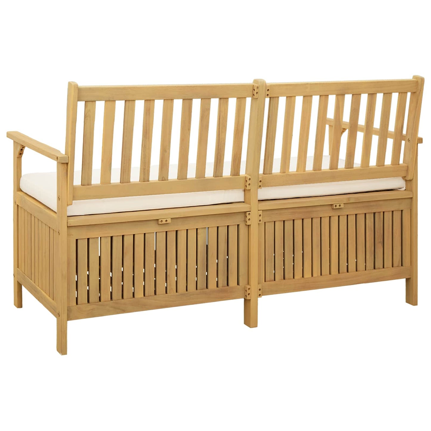 Panchina con contenitore con cuscino con porta 148 x 63 x 84 cm