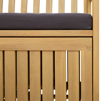 Panchina con contenitore con cuscino con porta 120 x 63 x 84 cm