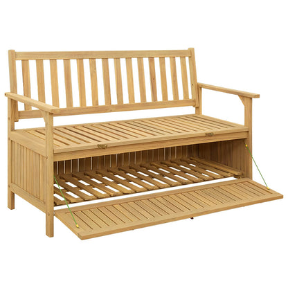 Panchina con contenitore 120 x 63 x 84 cm Acacia Solido | homemem39
