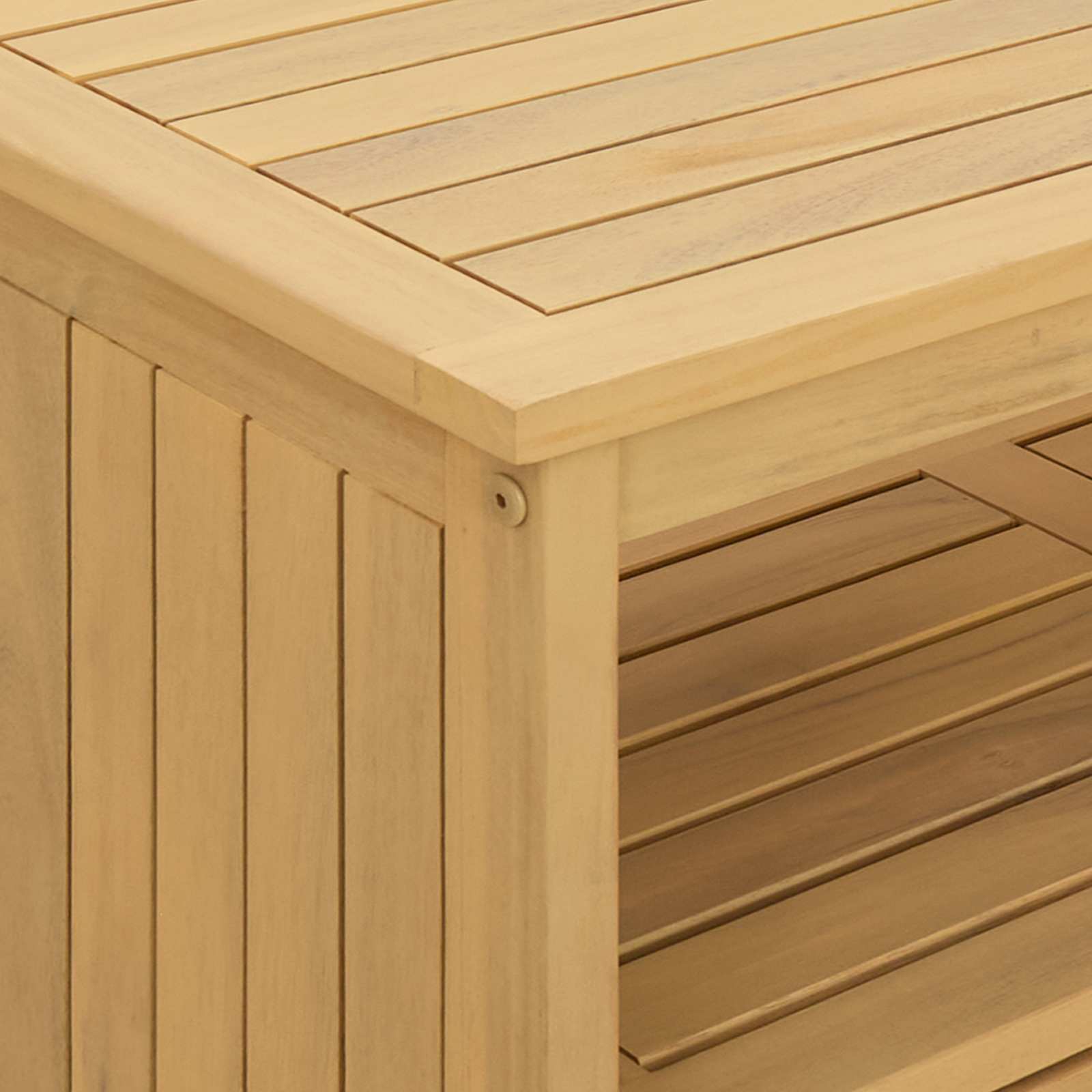 Tavolo consolle da giardino Acacia chiaro 80 x 35 x 75 cm | homemem39