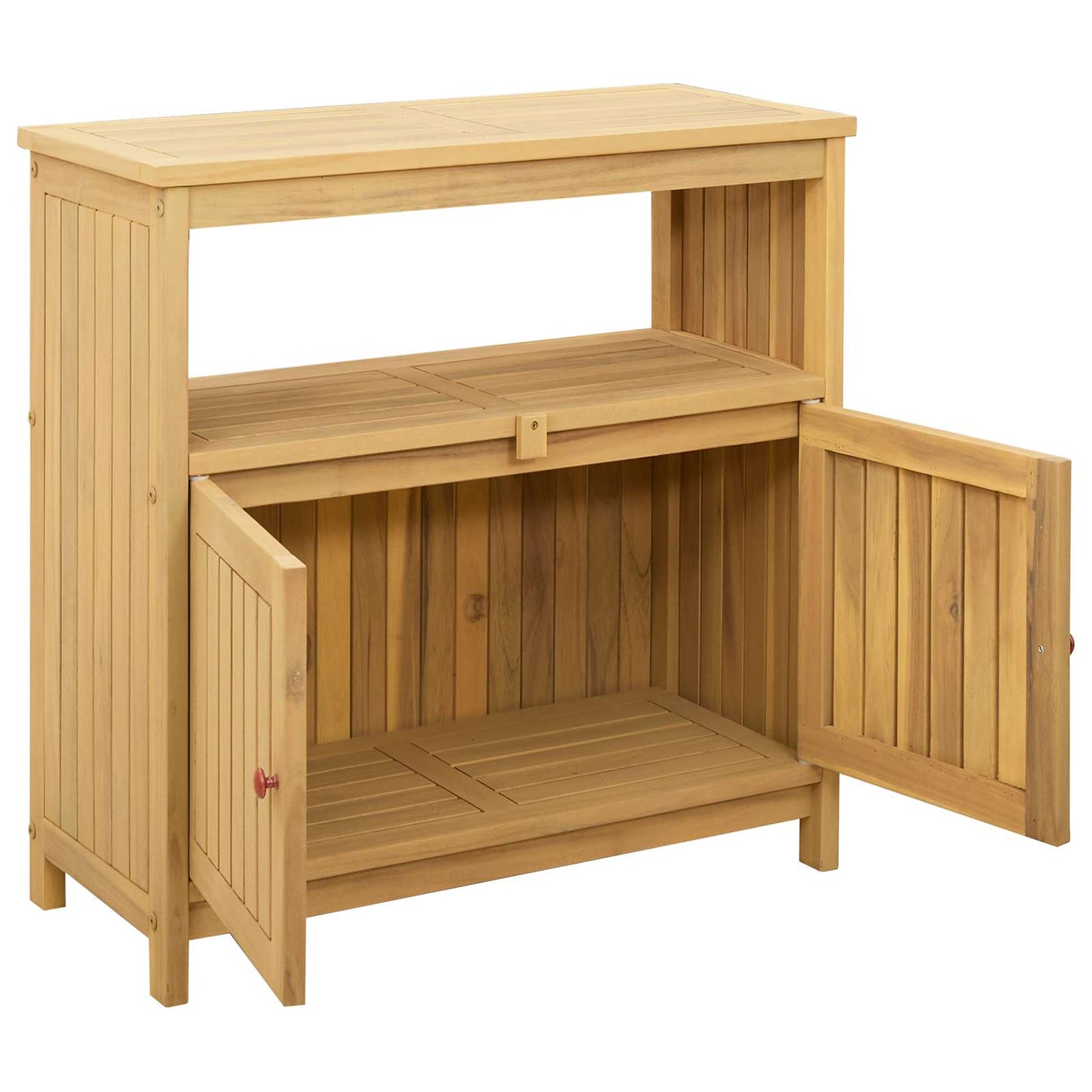 Tavolo consolle da giardino Acacia chiaro 80 x 35 x 75 cm | homemem39