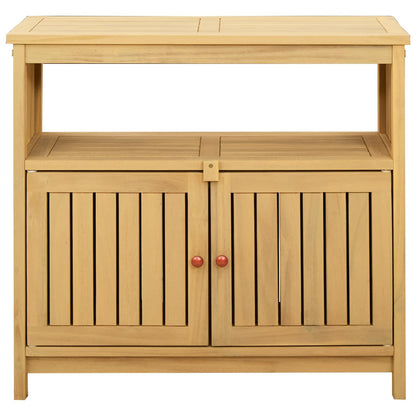 Tavolo consolle da giardino Acacia chiaro 80 x 35 x 75 cm | homemem39