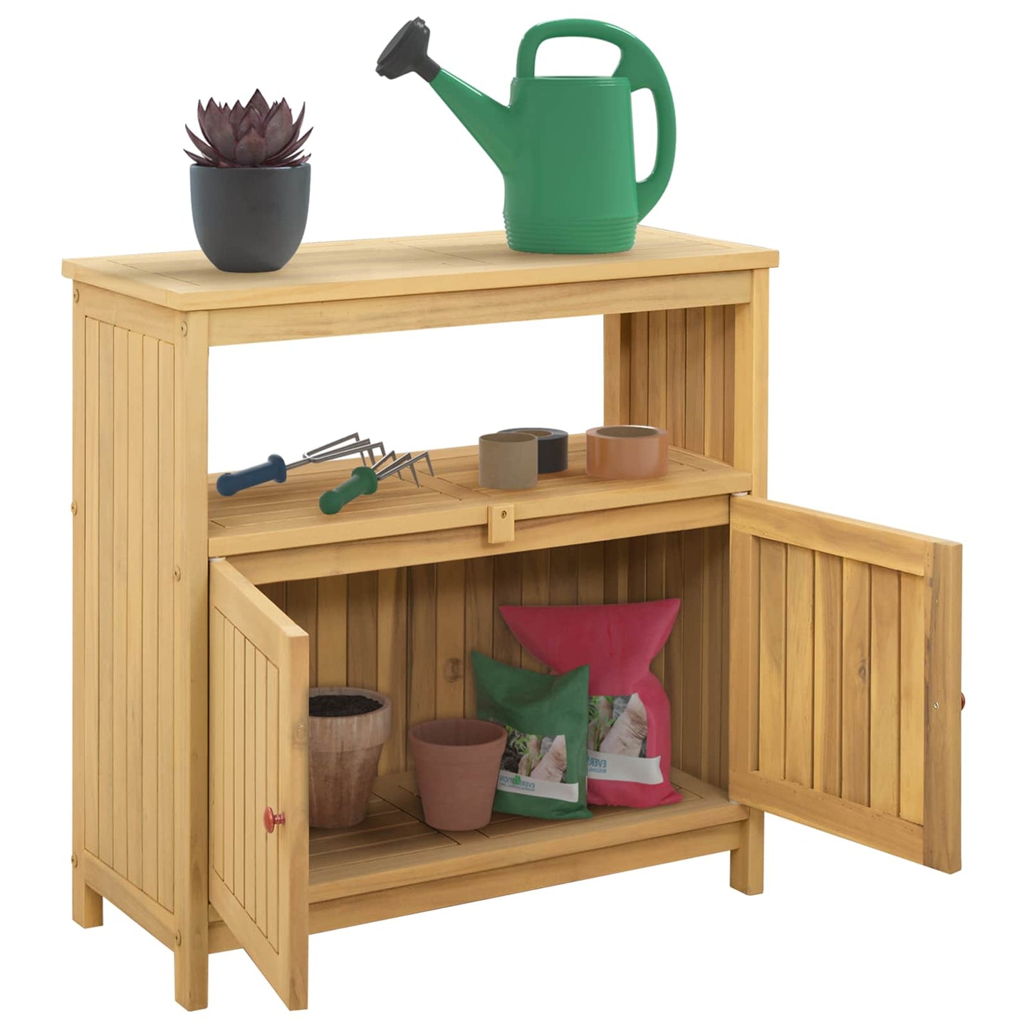 Tavolo consolle da giardino Acacia chiaro 80 x 35 x 75 cm | homemem39