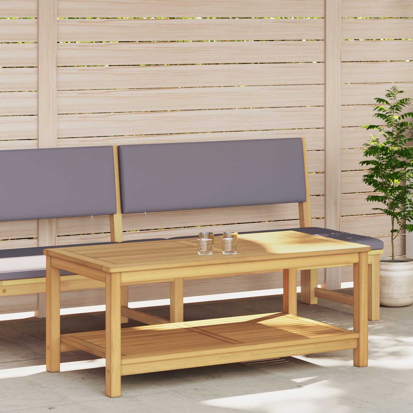 Tavolo laterale Olio Naturale 110 x 55 x 45 cm | homemem39