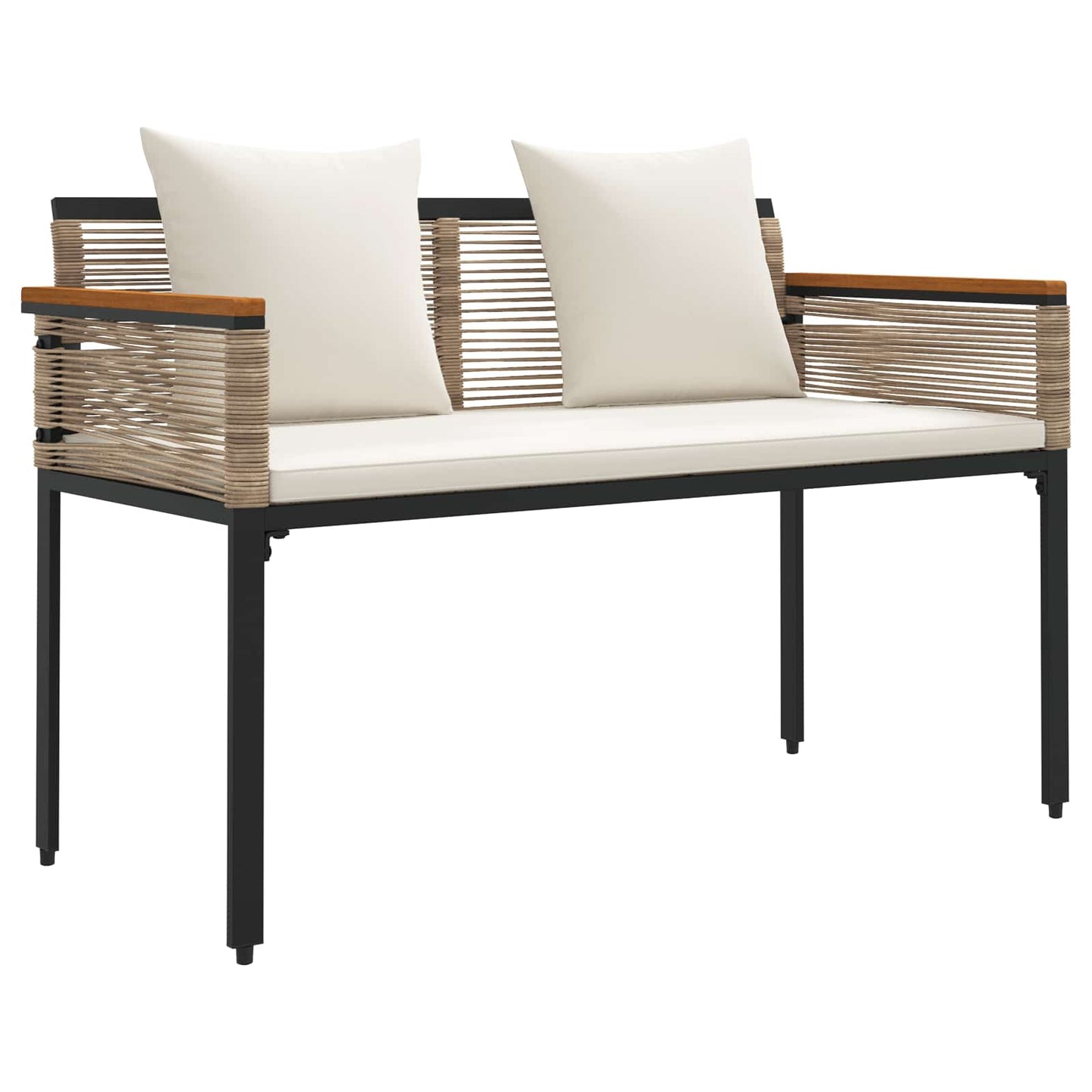 Set di Mobili da Esterno Beige e Bianco Crema polyrattan | homemem39