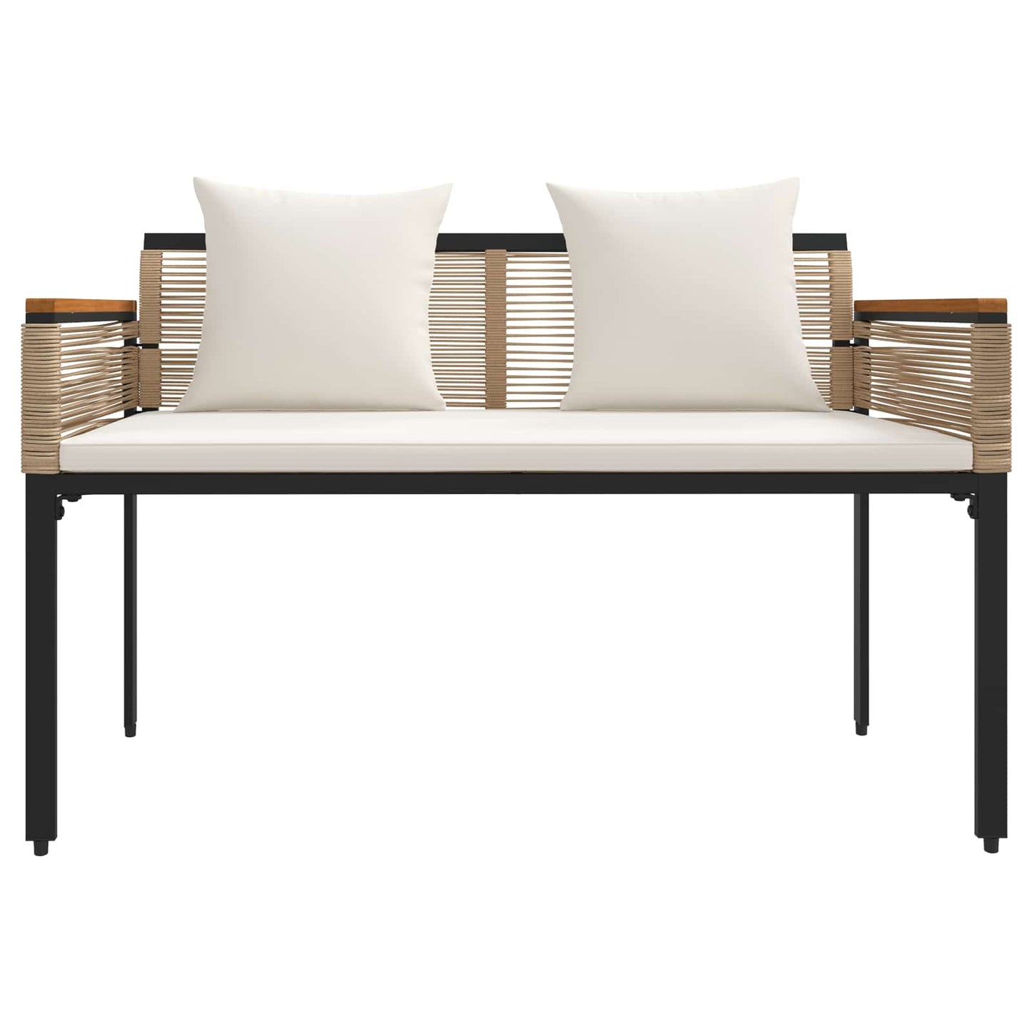 Set di Mobili da Esterno Beige e Bianco Crema polyrattan | homemem39