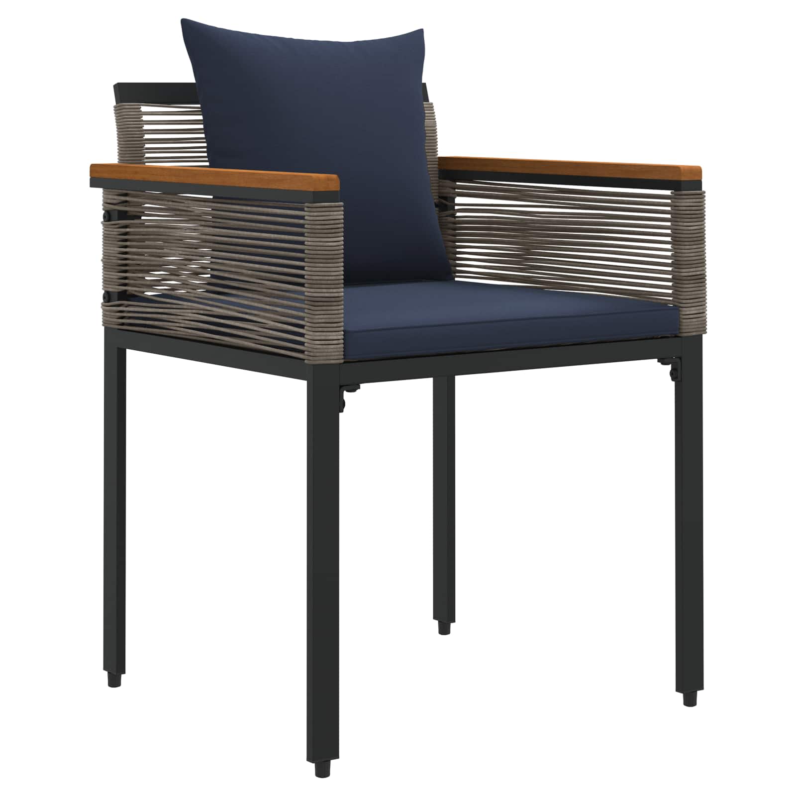 Set di Mobili da Esterno Grigio e Blu Navy polyrattan | homemem39