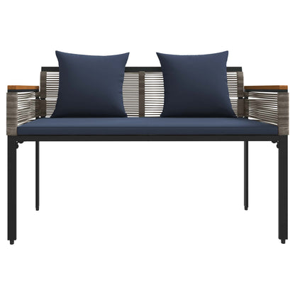 Set di Mobili da Esterno Grigio e Blu Navy polyrattan | homemem39