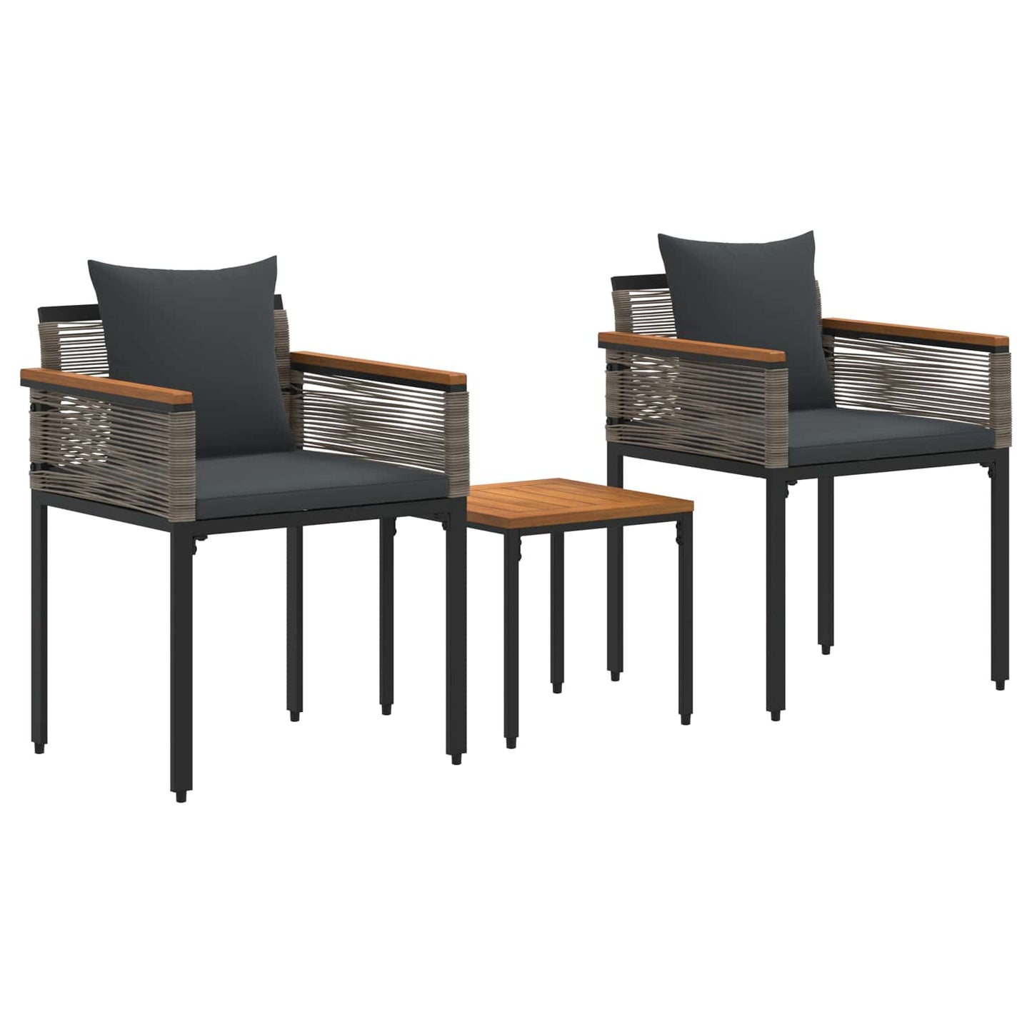 Set di Mobili da Esterno Grigio e Grigio Scuro polyrattan | homemem39