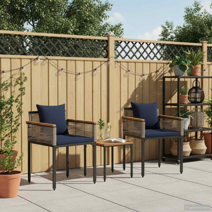 Set di Mobili da Esterno Grigio e Blu Navy polyrattan | homemem39