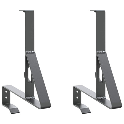 Supporto per guardia della neve 2 pcs Antracite Acciaio | homemem39