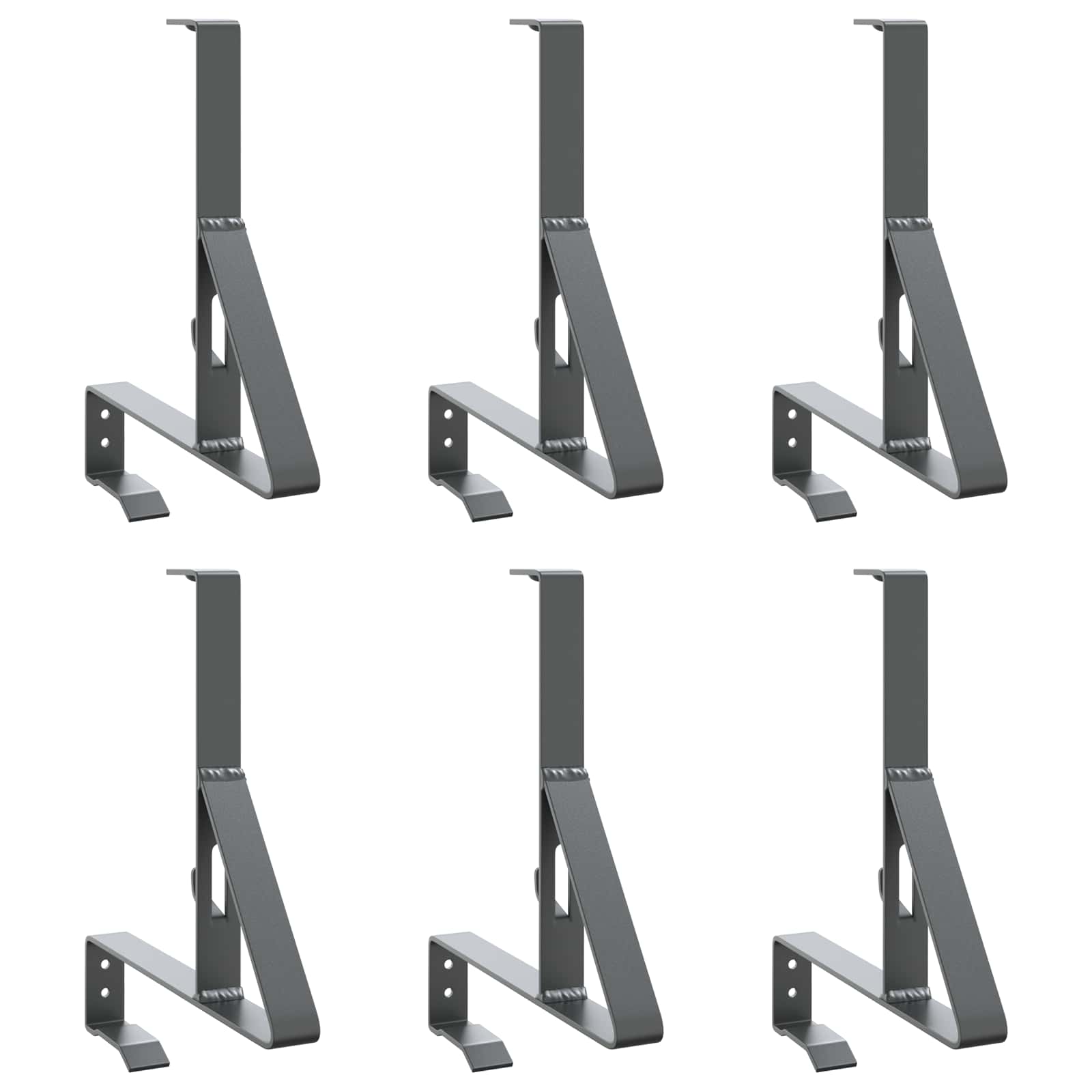 Supporto per guardia della neve 6 pcs Antracite Acciaio | homemem39