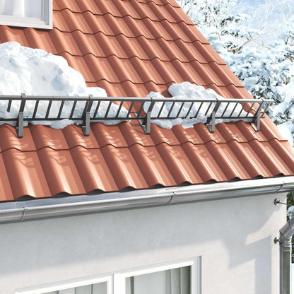 Supporto per guardia della neve 12 pcs Antracite Acciaio