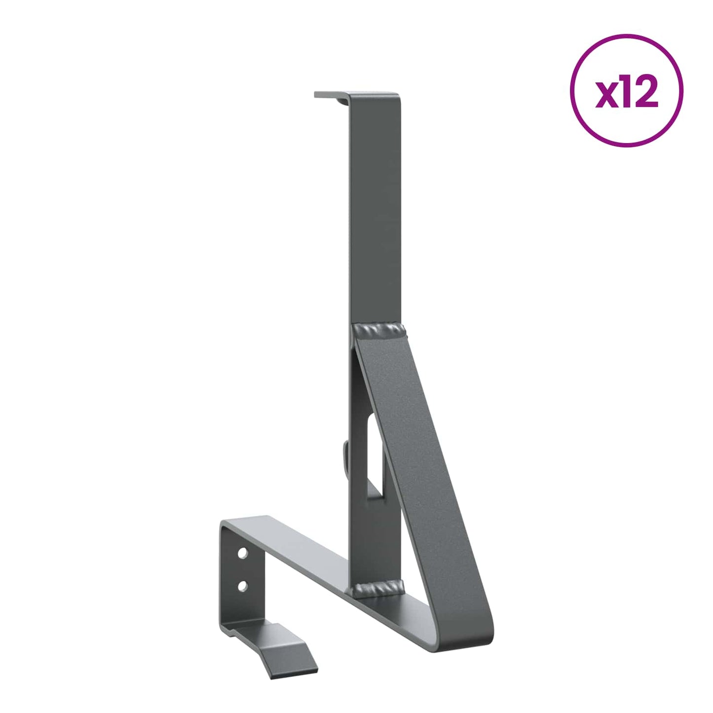 Supporto per guardia della neve 12 pcs Antracite Acciaio | homemem39