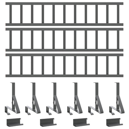 Guardia per neve sul tetto Antracite 300 x 29,5 x 34,5 cm | homemem39