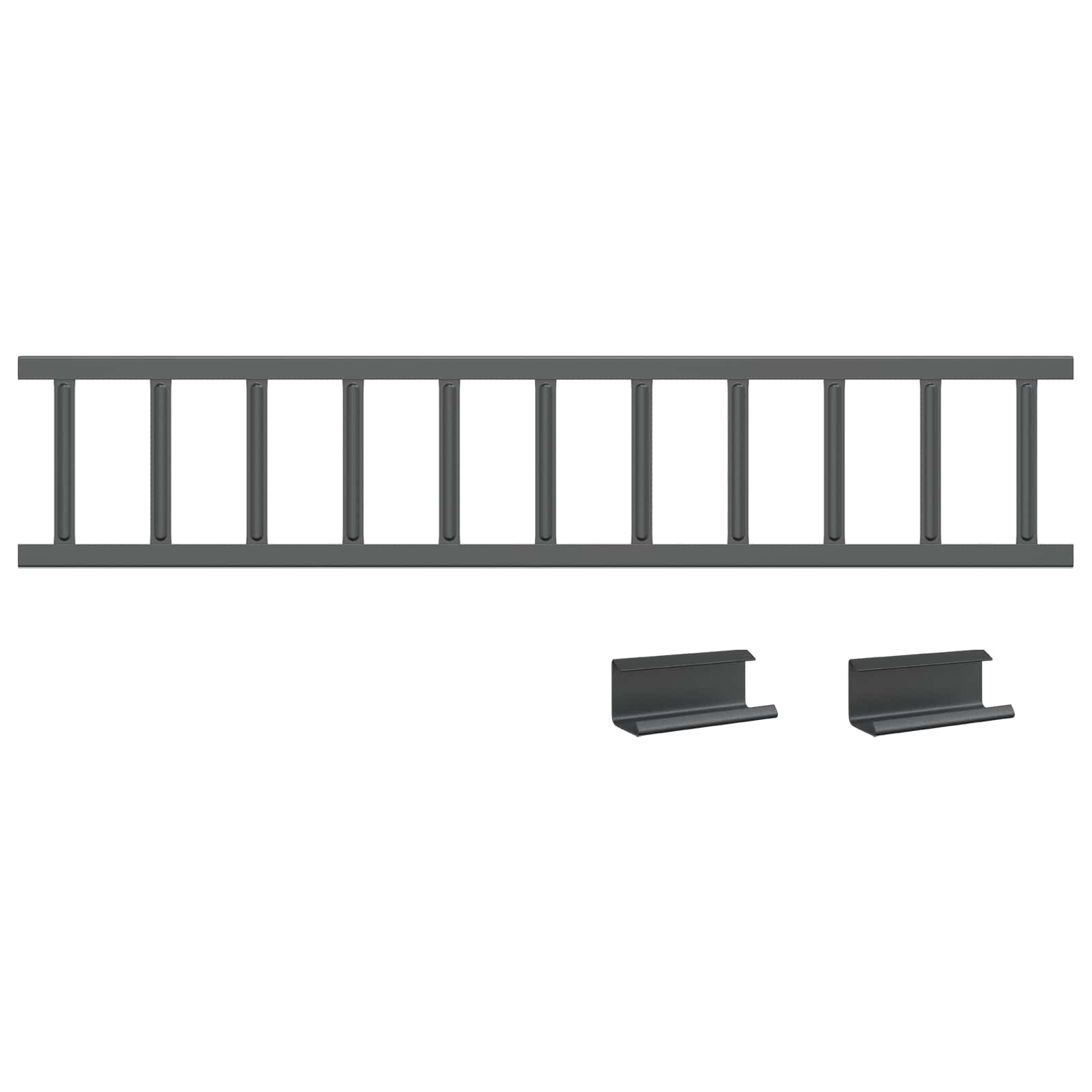 Guardia per neve sul tetto Antracite 100 x 2,5 x 20 cm Acciaio | homemem39