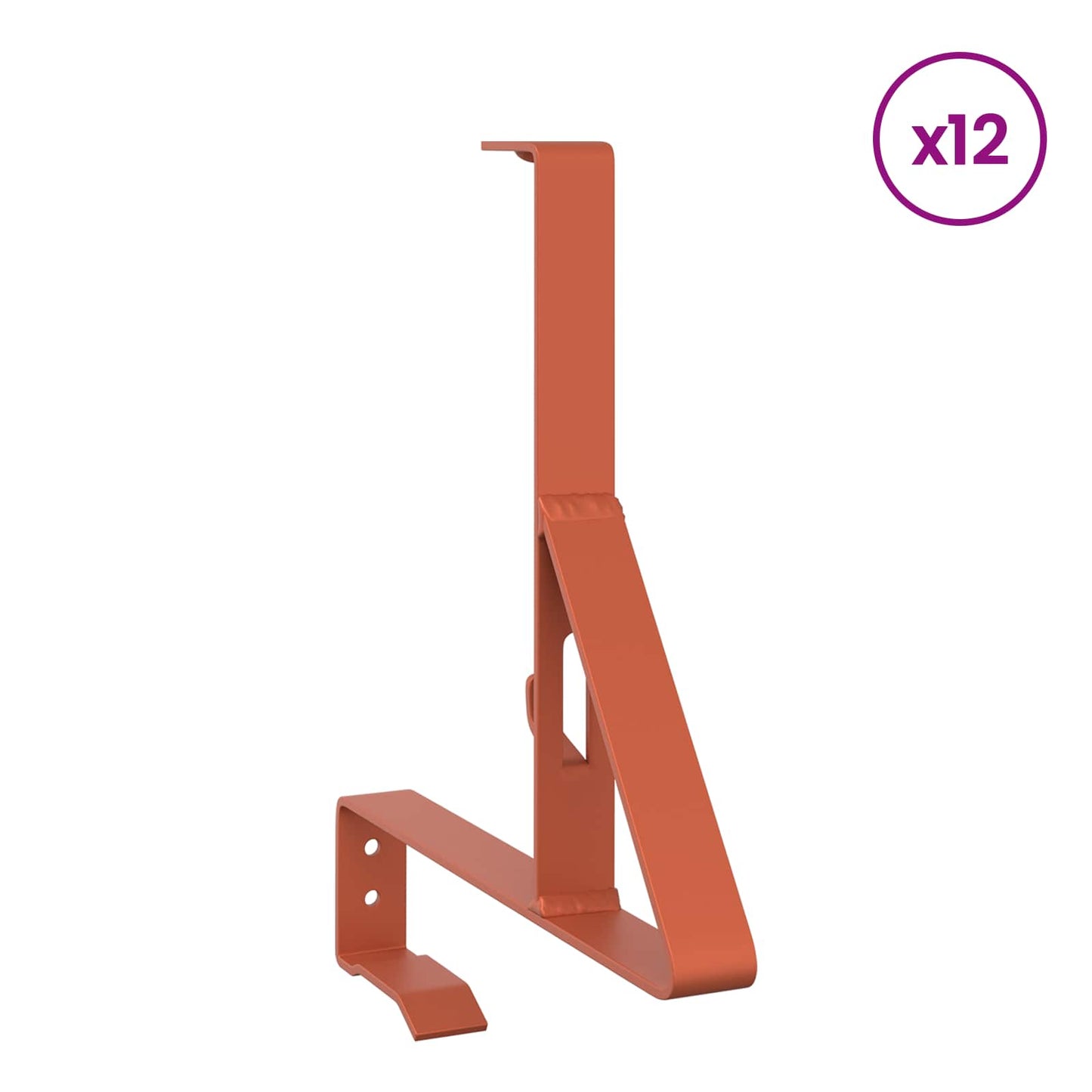 Supporto per guardia della neve 12 pcs Rosso 29,5 x 3 x 34,5 cm