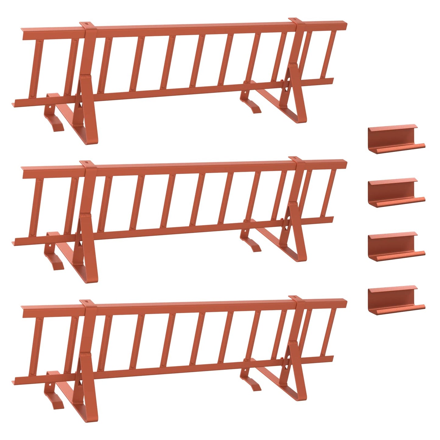 Guardia per neve sul tetto Rosso 300 x 29,5 x 34,5 cm Acciaio | homemem39