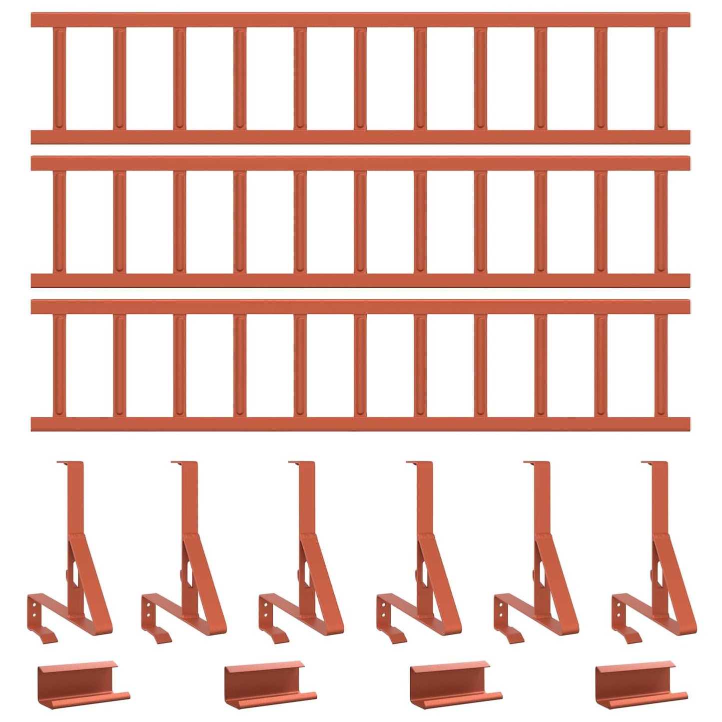 Guardia per neve sul tetto Rosso 300 x 29,5 x 34,5 cm Acciaio