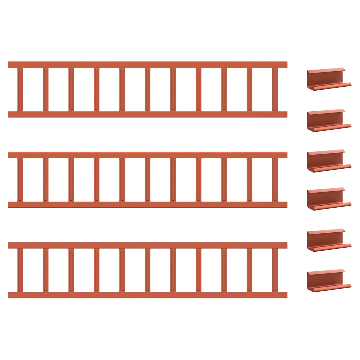 Guardia per neve sul tetto Rosso 300 x 2,5 x 20 cm Acciaio | homemem39
