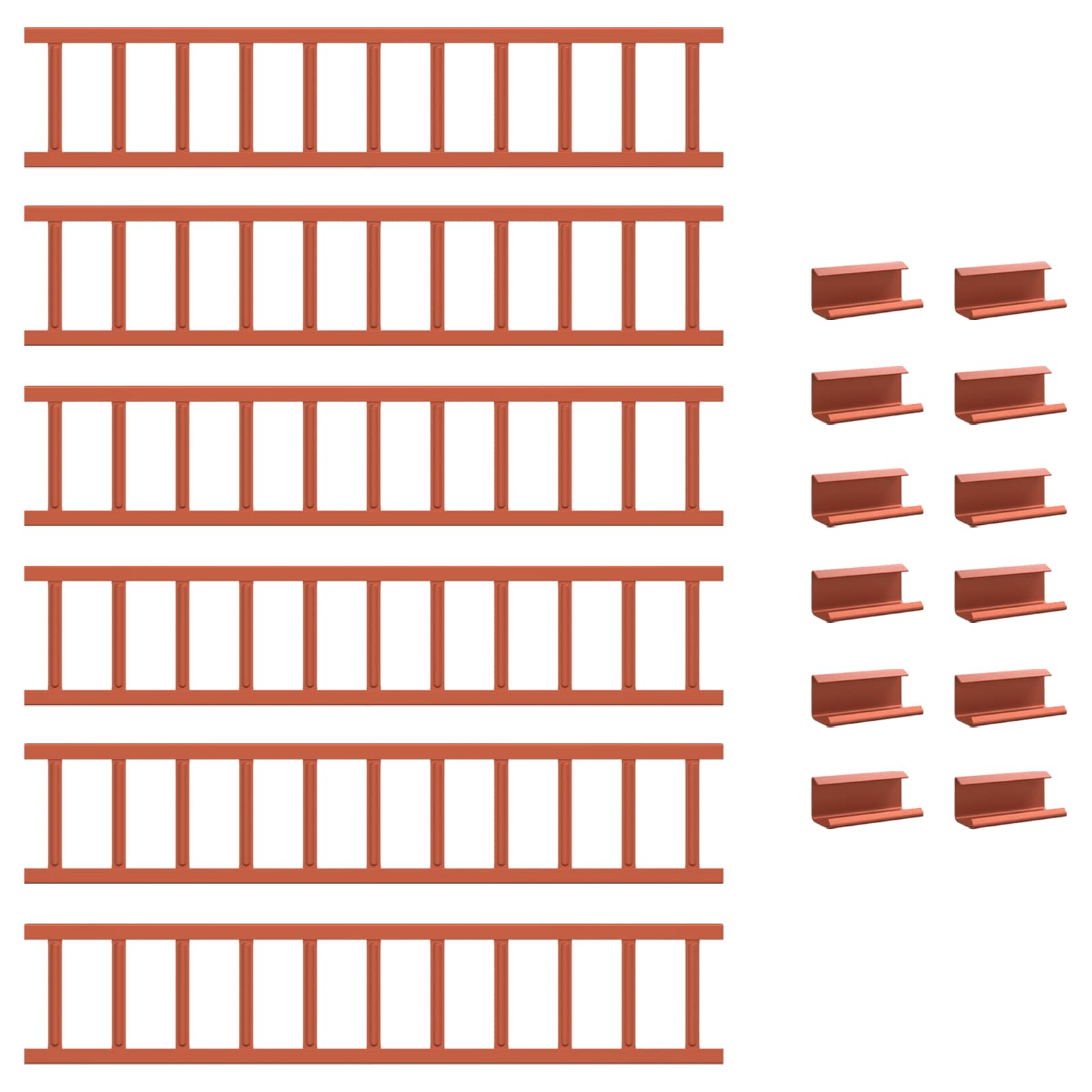 Guardia per neve sul tetto Rosso 600 x 2,5 x 20 cm Acciaio | homemem39
