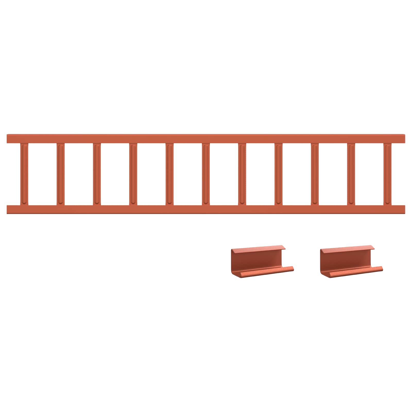 Guardia per neve sul tetto Rosso 600 x 2,5 x 20 cm Acciaio | homemem39