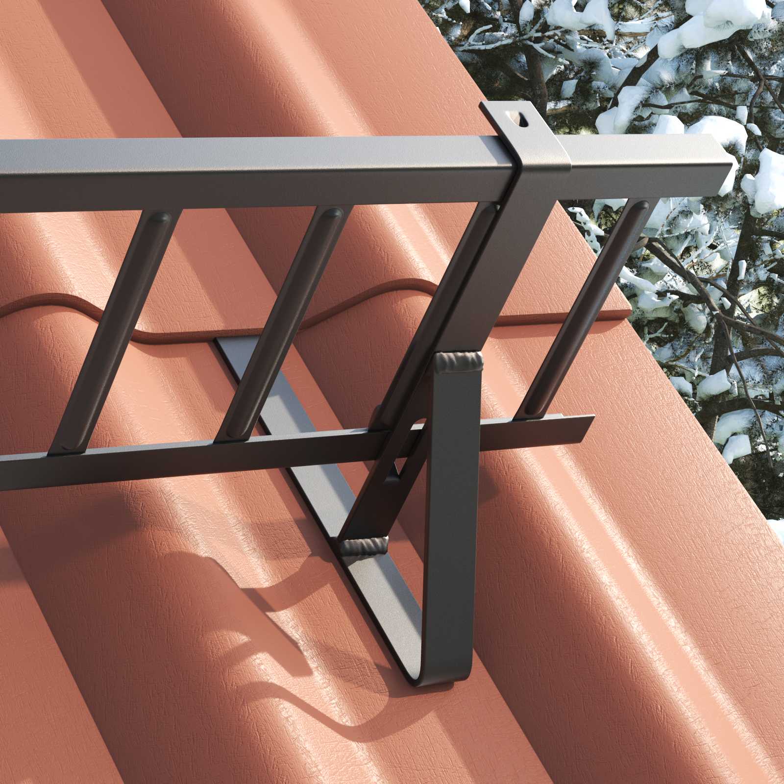 Supporto per guardia della neve 2 pcs Nero 29,5 x 3 x 34,5 cm | homemem39