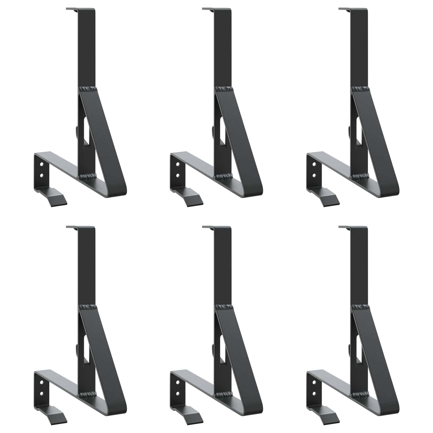 Supporto per guardia della neve 6 pcs Nero 29,5 x 3 x 34,5 cm | homemem39