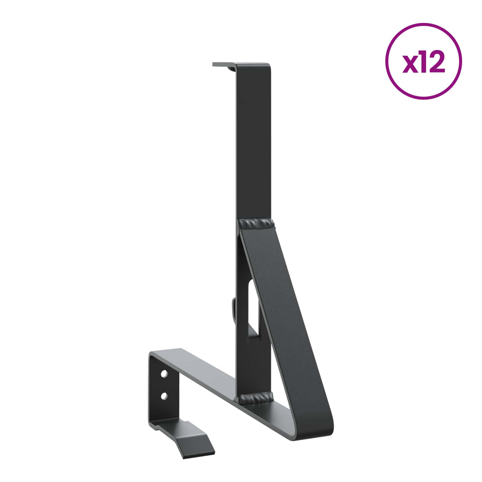 Supporto per guardia della neve 12 pcs Nero 29,5 x 3 x 34,5 cm | homemem39
